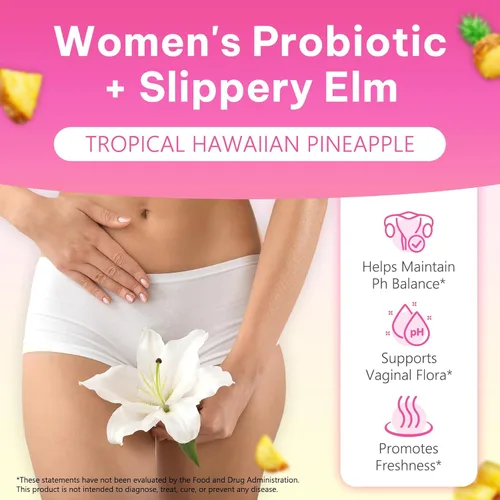 Vista 3 de Probióticos para mujeres – Gomitas de equilibrio femenino para mujeres – para apoyar el apoyo digestivo, vaginal e inmunológico 60P – Suplemento