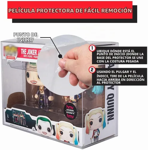 Vista 7 de EVORETRO [Paquete de 10] Funda protectora doble para Funko Pop 2 unidades – Funda protectora de plástico transparente para mascotas de 0.014 in