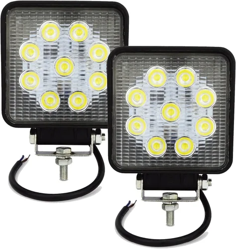 Vista 15 de Willpower 2 piezas 7 pulgadas 51 W negro punto haz redondo LED trabajo barra de luz DC 9-30 V para camión coche ATV SUV 4X4 Jeep camión lámpara