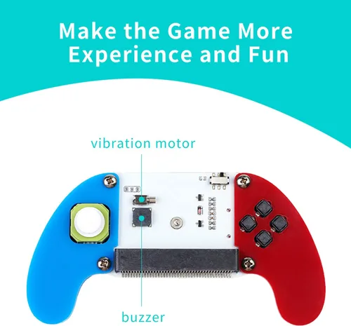 Vista 3 de ELECFREAKS microbit Game Joystick Mango de control inalámbrico por Microbit STEAM Education DIY controlador de programación gráfica (sin microbit)