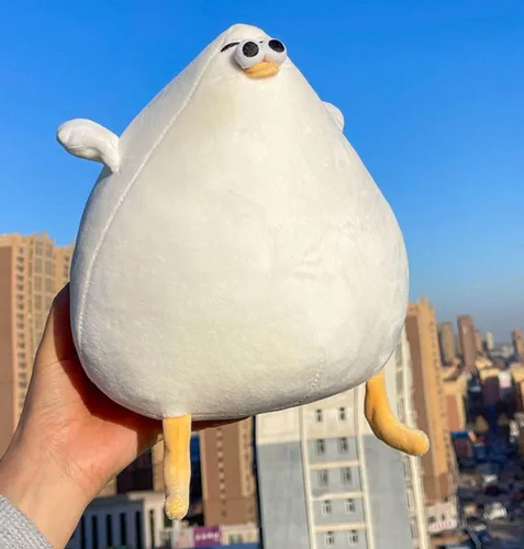 Vista 7 de NatureMan Lindos juguetes de peluche de pollo gordo de gaviota, divertida almohada de pollo de dibujos animados, regalo creativo para niños y niñas