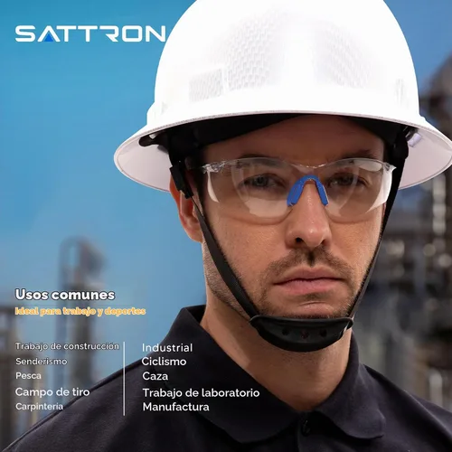 Vista 3 de Gafas de seguridad transparentes, paquete de 3, gafas protectoras con protección UV ANSI Z87.1, gafas de seguridad resistentes a arañazos e Lente