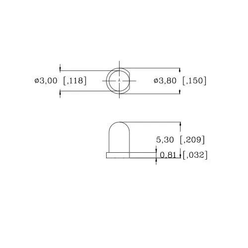 Vista 2 de LED UV/morado precableado de 0.118 in 6 V, ultra brillante (5 V, 6 V) (paquete de 50)