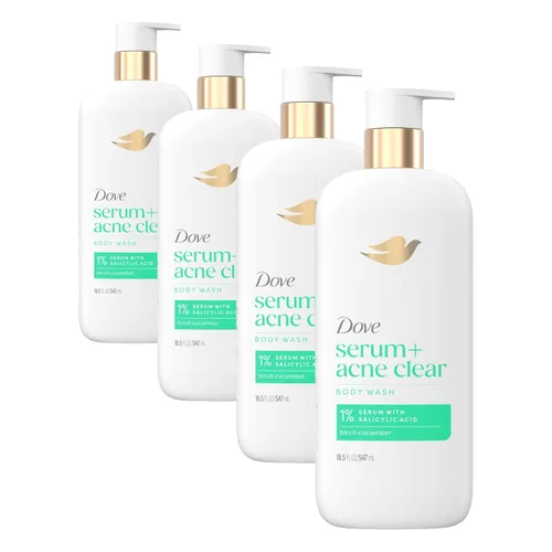 Vista 5 de Dove Serum + Gel de baño transparente para acné con ácido salicílico al 1%