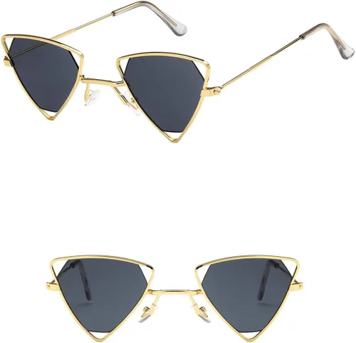 Vista 4 de Shiratori - Gafas de sol estilo retro clásico para hombres y mujeres, 100% protección UV, estilo triángulo