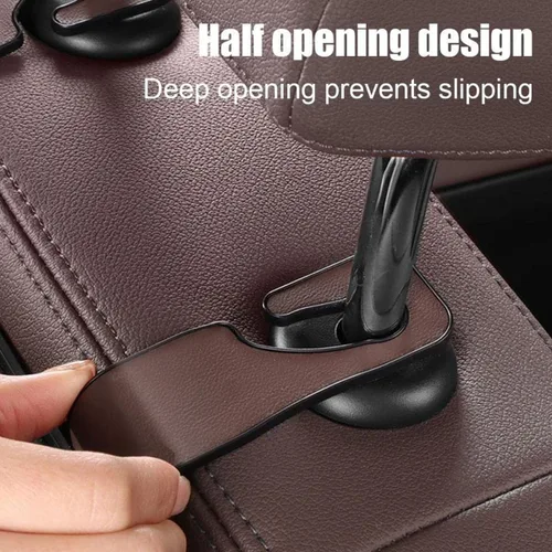Vista 3 de Organizador de respaldo de asiento de automóvil, organizador de asiento trasero de automóvil y almacenamiento con 2 soportes para vasos de bebidas