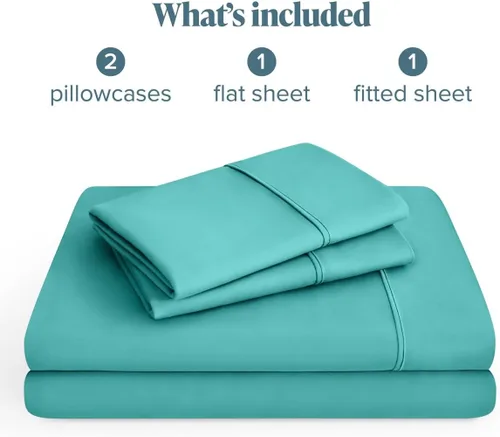Vista 130 de Bare Home Sheet Set 1800 Ultra-Soft with 2 Pillowcases (Twin XL, Dark Blue)