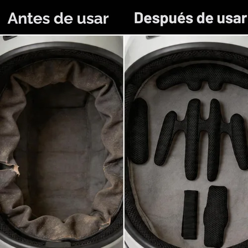 Vista 5 de Kit de acolchado para casco, juego de almohadillas de espuma universales para bicicleta, almohadillas de espuma de repuesto para bicicleta