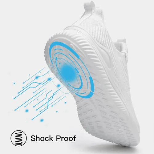 Vista 5 de Akk Mens Hand Free Slip On Wide Walking Shoes Memory Foam Runnning Tennis Shoes Lightweight Breathable Casual Sneakers
