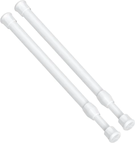 Vista 10 de AIZESI Varillas de cortina de tensión de resorte Barra de tensión corta (blanco, 8" a 12"-2Pcs)