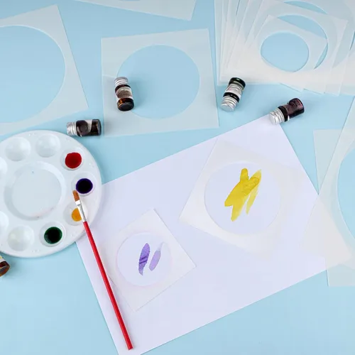 Vista 7 de Teling 14 Piezas Plantillas Grandes para Pintar en Madera Plástico Plantilla de 5 Puntas Plantillas de Pintura para Tela Paredes Artes Papel