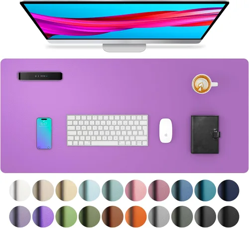 Vista 184 de Aothia - Protector de escritorio de cuero sintético grande, base antideslizante para mouse y superficie para escribir, impermeable, fácil de Agua