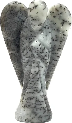 Vista 17 de Anaya Agate Estatua de ángel de amazonita, hermoso ángel de la guarda de 2 pulgadas, ángel de cristal natural, dijes de ángel tallados a mano