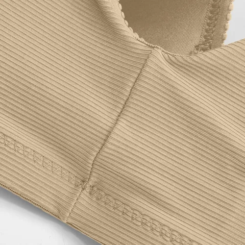 Vista 85 de Brasier sin aros para mujer, brasier sin aros, cómodo brasier sin varillas, ropa interior diaria