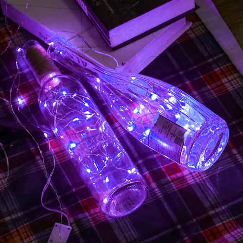 Vista 8 de SmilingTown Guirnalda de luces de hadas funcionan con pilas, paquete de 15 luces LED de 7.2 pies, 20 luces LED de luciérnaga estrellada para boda