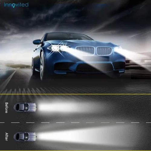 Vista 4 de Innovited H1 10000K Bombilla de xenón HID x 1 par con 2 balastos digitales de rendimiento de 55 W CA (Azul Océano)