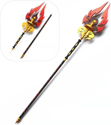 Vista 4 de RAVPump Accesorios de cosplay Genshin Impact Cosplay Armas - 709in Genshin Hu Tao ZhongLi Armas de cosplay de arma de Homa desmontables de lanza