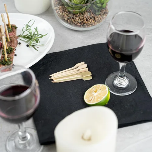 Vista 10 de Restaurantware Pinchos de bambú de 2.5 pulgadas, 1000 púas de bambú desechables resistentes – Cabeza de paleta resistente de bambú para aperitivos