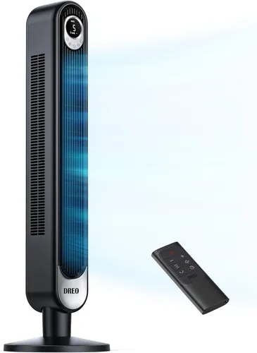 Vista 5 de Dreo Ventilador de torre purificador de aire de 45 pulgadas, ventilador inteligente 2 en 1 para dormitorio y ventilador Cruiser Pro T1 silencioso