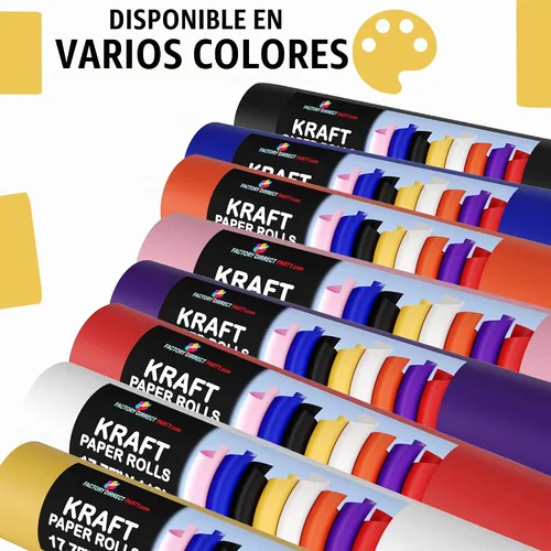 Vista 8 de Crown Display Rollo de papel kraft negro de 17.75 x 1320 pulgadas (110 pies), papel de regalo kraft perfecto como papel de envío, rollo de papel