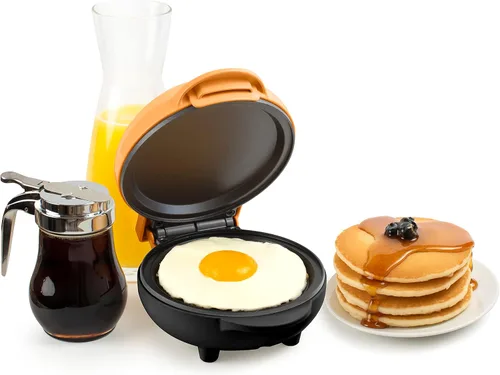 Vista 5 de Nostalgia MyMini - Plancha eléctrica personal, plancha antiadherente perfecta para dietas keto y bajas en carbohidratos, huevos, tortitas