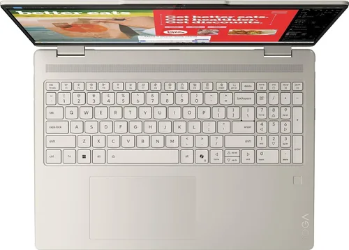 Vista 5 de Lenovo Yoga 7 Laptop 2 en 1 de 16" pantalla táctil 2K, AMD Ryzen AI 5 340 hasta 4.8GHz, 16GB LPDDR5X, 1TB SSD, WiFi 7, teclado retroiluminado