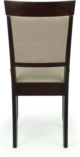 Vista 8 de Juego de mesa de comedor de madera de 5 piezas, 4 sillas tapizadas Ronda de madera maciza de estilo clásico con mesa de comedor rectangular, juego