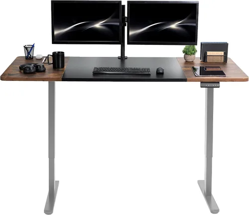 Vista 63 de VIVO DESK-KIT-E2B1B - Escritorio eléctrico de pie con motor doble, ajuste de altura de memoria, serie E2B, marco negro superior negro, DESK-KIT-E2B1B