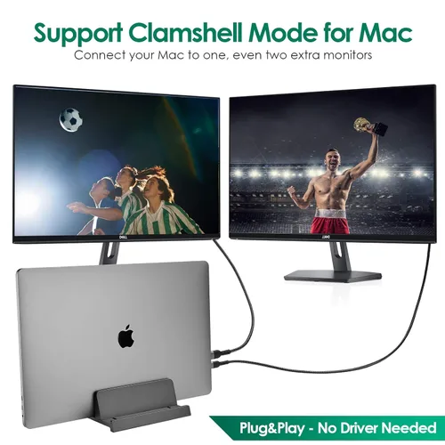 Vista 5 de Cable USB C a DisplayPort de 6.5 pies 8K a 60 Hz (4K a 144 Hz/120 Hz, 2K a 240 Hz) Thunderbolt 3 a DisplayPort 1.4 Cable de 32.4 Gbps para iPhone