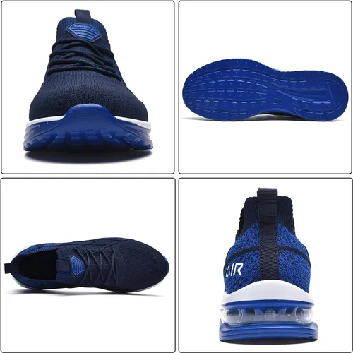 Vista 4 de IIV Zapatos deportivos para correr con aire para hombre, estilo casual, para caminar, atléticos, gimnasio, a la moda, ligeros, sin cordones