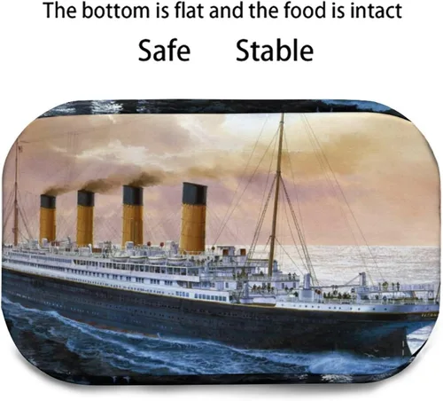 Vista 4 de Retro Titanic Famous Old Historic - Bolsa de almuerzo reutilizable con correa para el hombro para hombres y mujeres