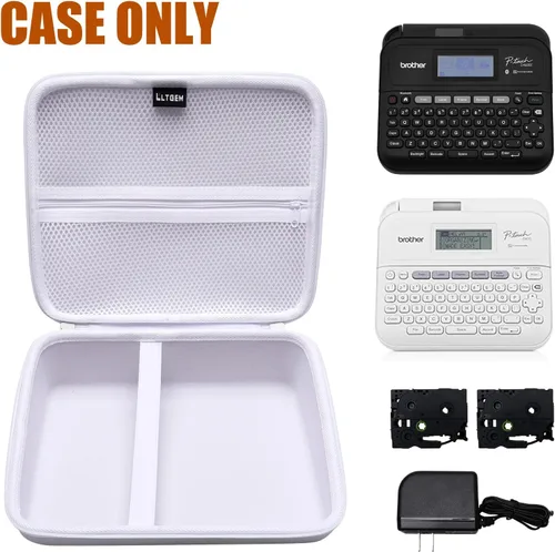 Vista 9 de LTGEM - Funda compatible con rotuladora Brother P-Touch PT-D610BT / PT-D410 / PT-D460BT / PTD600 / PTD400AD, color negro Hard EVA Shell