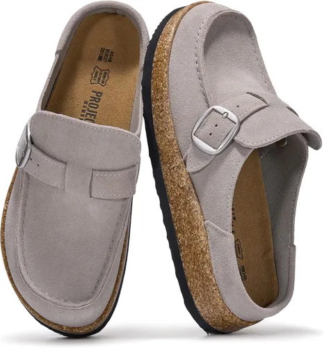 Vista 21 de Project Cloud Zuecos tipo mocasín de cuero 100% genuino para mujer Negro - Carline
