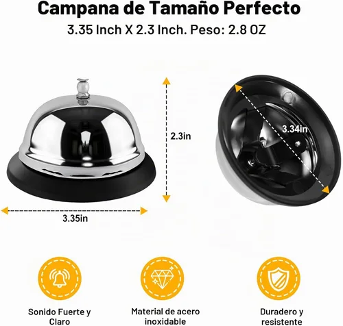 Vista 2 de Campana de servicio de 3.3 pulgadas, paquete de 2