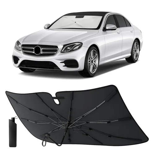 Vista 30 de EcoNour Parasol plegable para parabrisas de Mazda 3 2014-2016 2017 2018, parasol para ventana delantera de automóvil, protección UV, bloqueador