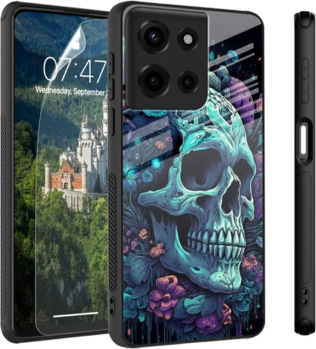 Vista 49 de Funda para Motorola Moto Edge 2022, cubierta trasera de vidrio templado con protector de pantalla, protección a prueba de golpes para Motorola Moto