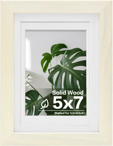 Vista 19 de Egofine - Portarretratos de 4 x 6 pulgadas, de madera maciza con plexiglás, para fotos de 3.5 x 5 con paspartú o de 4 x 6 sin paspartú, para colocar