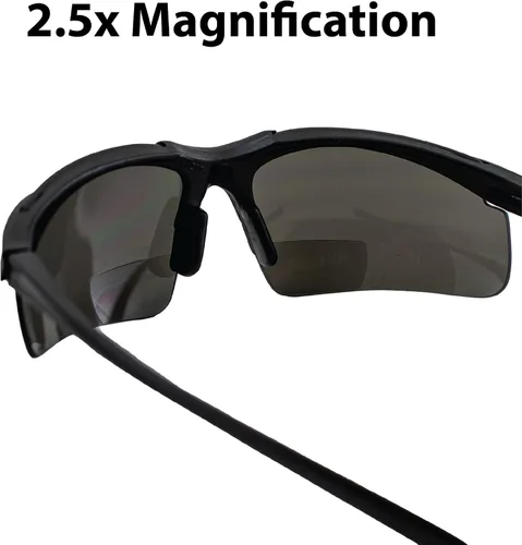 Vista 4 de Global Vision Apex - Lentes de seguridad bifocales UV400 con aumento de 2.50, lente ahumada
