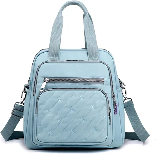Vista 9 de PORRASSO Mochila Moda Bolso De Hombro Bolso De Las Mujeres Mochila Mochila Nylon, Negro -, Mochilas de mochila