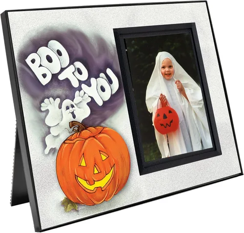 Vista 7 de Expressly Yours - Marco de fotos de calabaza "My First Halloween", el primer marco de Halloween del bebé, recuerdo de regalo diseñado