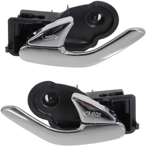 Vista 6 de KarParts360 Para Mazda Tribute 2001-2006 Manija de puerta interior delantera o trasera, lado del conductor cromada con botón de bloqueo de puerta