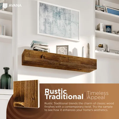 Vista 7 de Muestras de color de madera de pino natural Avana - Encuentra tu combinación perfecta para estantes de repisa - Muestras de madera auténticas - 5