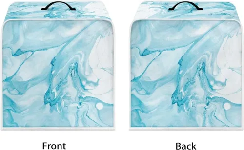 Vista 104 de Funda para cafetera, poliéster, azul, se adapta a la mayoría de máquinas de café estándar, protector resistente al polvo, huellas dactilares Playa