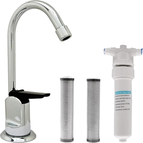 Vista 16 de Westbrass CO127-11 Kit de grifo dispensador de agua fría pura estilo Touch-Flo de 6 pulgadas con unidad de filtro en línea debajo del fregadero y 2