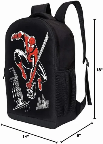 Vista 7 de Marvel Mochila Spider-Man para niños y niñas, mochila para niños pequeños Miles Morales Spiderman Kids Mochila Bolsa de malla Vengadores - Michael