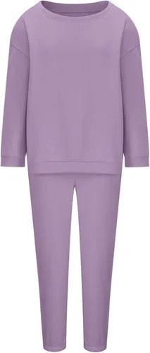 Vista 5 de Conjunto deportivo de 2 piezas para mujer 2023, conjunto de descanso grueso, informal, acogedor, conjunto de pijama sin botones