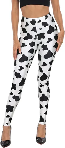 Vista 13 de HDE Leggings de entrenamiento de diseño moderno - Divertidos patrones estampados gráficos a la moda A. Rayas del arco iris