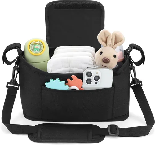 Vista 9 de Accmor Organizador universal para cochecito, organizador de bolsa de cochecito, organizador de cochecito, accesorios para Uppababy, Baby Jogger