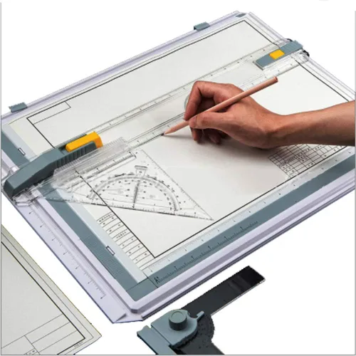 Vista 2 de Set de mesa de dibujo con escala en pulgadas A3 de SALEMAR, tablero de dibujo para bocetos arquitectónicos gráficos