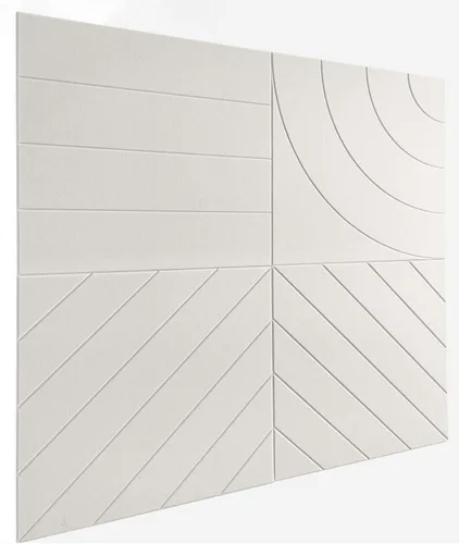 Vista 21 de Paneles acústicos cuadrados de 11.18 pulgadas, paquete de 12 paneles de pared que absorben el sonido, azulejos decorativos de fieltro insonorizados